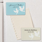 Personalized White Doves Wedding Favor Magnet